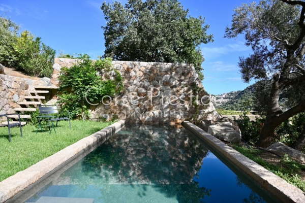 Location Pigna - Maison de charme - 4 chambres - Piscine, vue panoramique Corbara - REF PR029