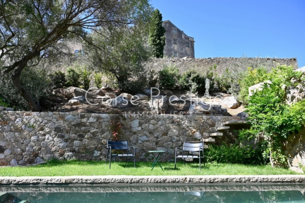 Pigna, Maison de charme, 4 chambres, piscine, vue panoramique Corbara - REF PR029